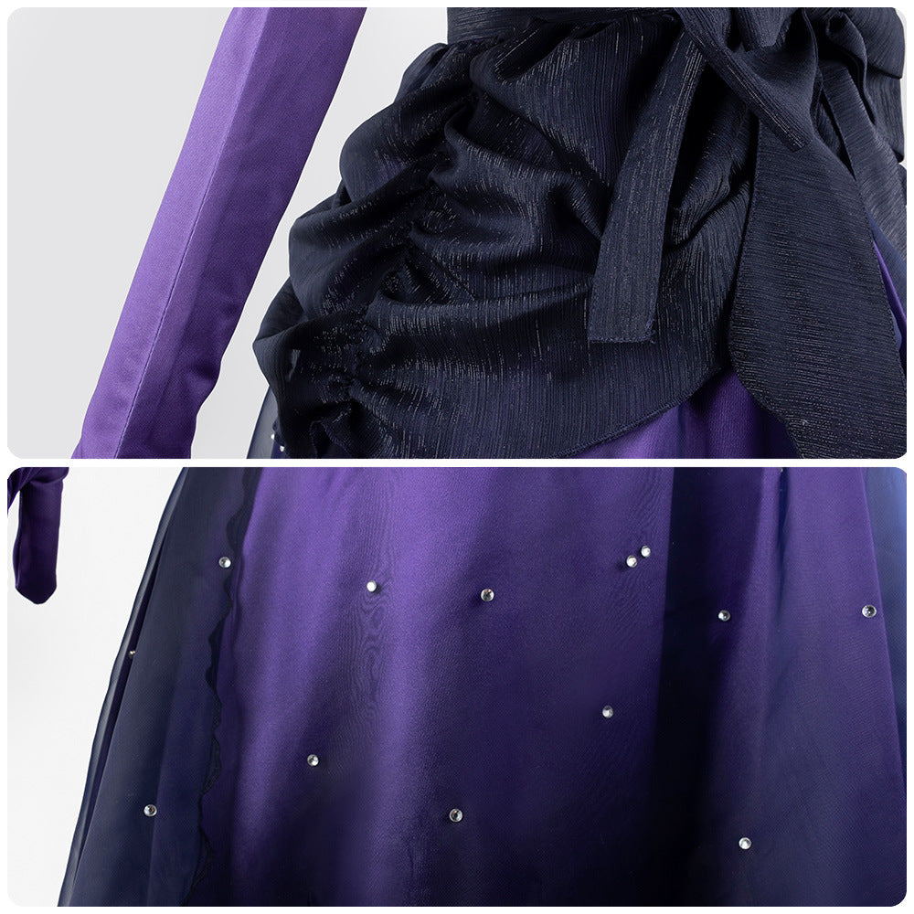 Blue Archive Hina Purple Dress Anime Cosplay Costume for Fans - Halloweez
