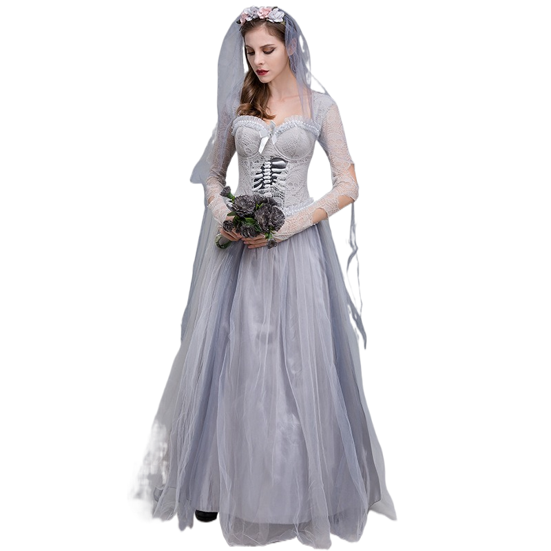 New Halloween Costume – Horror Ghost Bride Dress, Zombie Outfit for Cosplay, Themed Parties & Performances - Halloweez