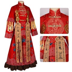 Fifth Personality cos Paper Bride Linkage 2D Anime Costume Halloween Ghost Bride Cosplay Costume Full Set - Halloweez