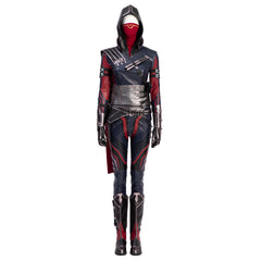 Costume de cosplay Halloween Wraith pour femme - Tenue de combat effrayante d'Halloween Spirit Fighter avec masque et accessoires