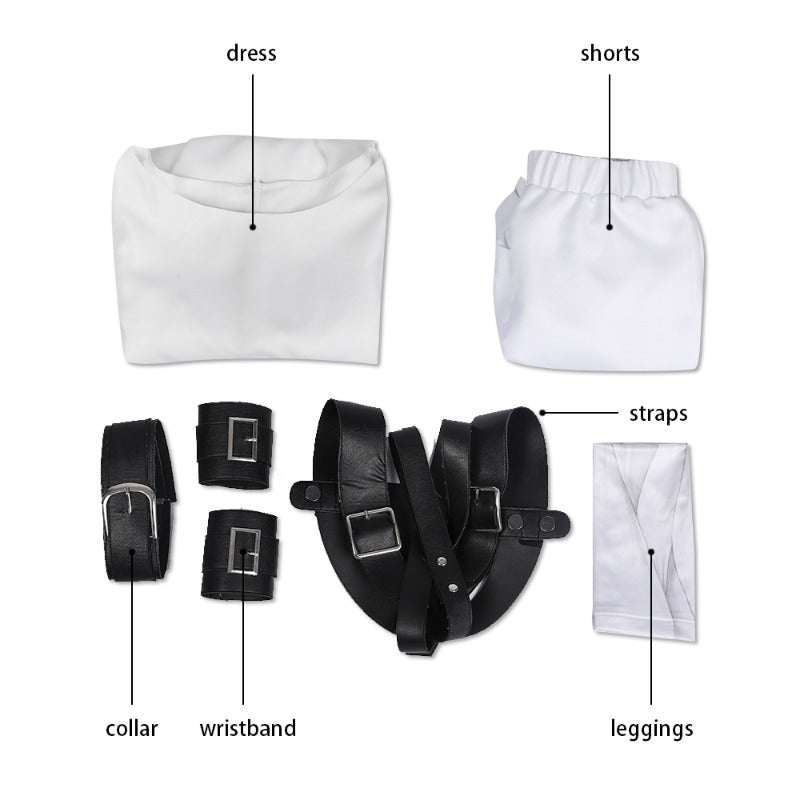 Halloweez NieR Reincarnation White Girl Cosplay Outfit for Halloween & Special Occasions C00435