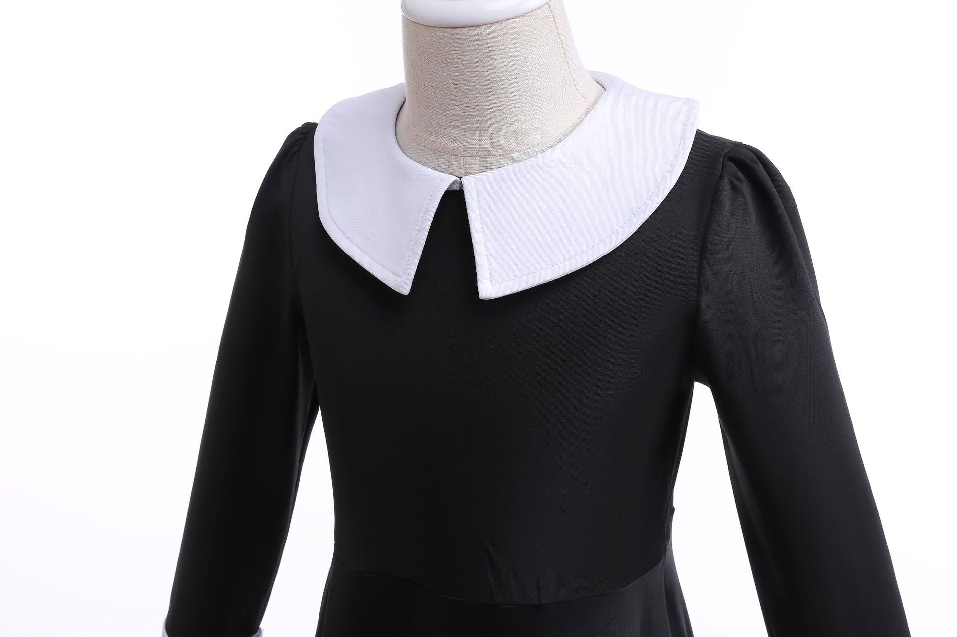 Wednesday Addams Cosplay Dress for Girls - The Addams Family Movie Costume - Halloweez