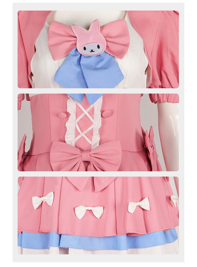 Identity V Cosplay Costume Collaboration Sanrio Cheerleader Kuromi Game Role-Playing Outfit