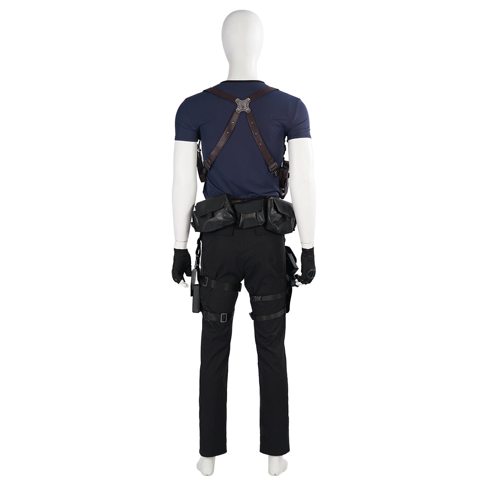 Halloweez Resident Evil 4 Leon Cosplay Costume - Men's Full Set for Halloween & Gaming Parties