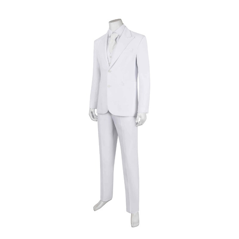 Halloweez Joker 2 Arthur Fleck White Cosplay Costume Full Set - Suit, Shirt, Vest, Pants, Tie