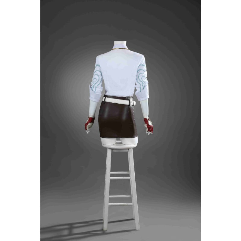 Halloweez Valorant Cosplay Costume - Women’s Uniform Shirt Vest Skirt Set for Halloween Party