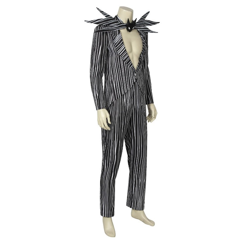 Jack Skellington Costume - Halloween Cosplay Black Stripe Suit by Halloweez