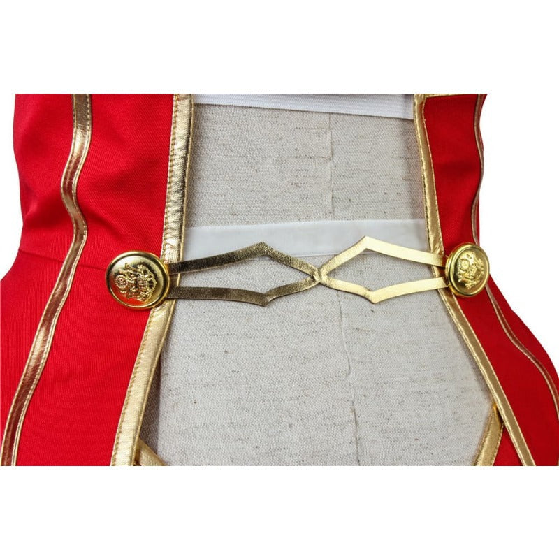 Costume de cosplay Nero Claudius d'Halloween - Robe rouge et blanche pour Noël du Grand Ordre