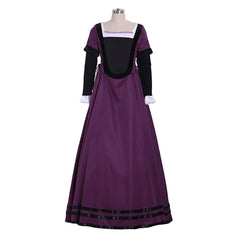 Elegant Halloweez Purple Renaissance Dress for Medieval Court Nobles & Theatre Performances