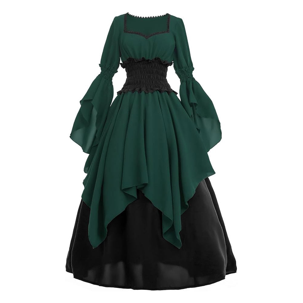Medieval Renaissance Victorian Pirate Witch Dress - Authentic Cosplay Costume - Halloweez