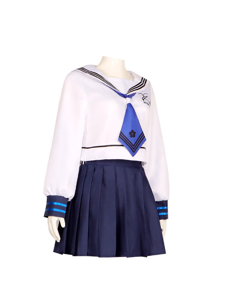 Genshin Impact Xicha Collab Kamisato Ayaka Cosplay Costume Anime JK Uniform Women's Full Set