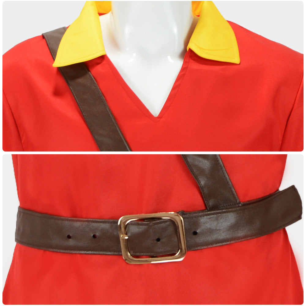 Beauty and the Beast Cosplay Costume Gaston Hunter Role Play Halloween Ready - Halloweez