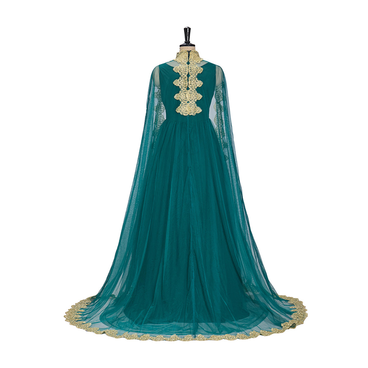 Retro Green Evening Gown Cosplay Costume – Anime, Game, or Movie Outfit