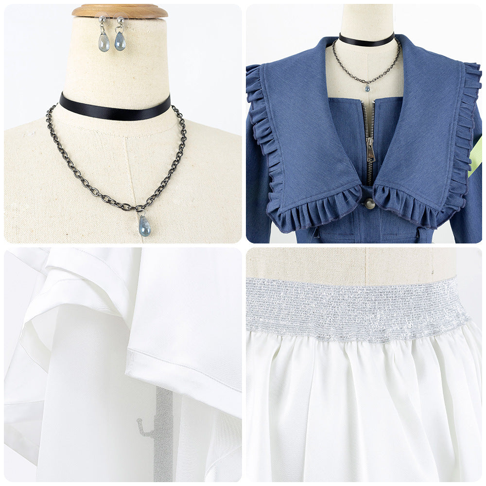 BanG Dream! mygo!!! Chihaya Anon Cosplay Costume Anime Denim Dress Set - Halloweez