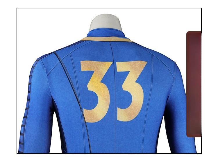 Male Vault Jumpsuit Cosplay from Fallout TV Series, Slim Fit Stretch Bodysuit for Cosplay - Halloweez