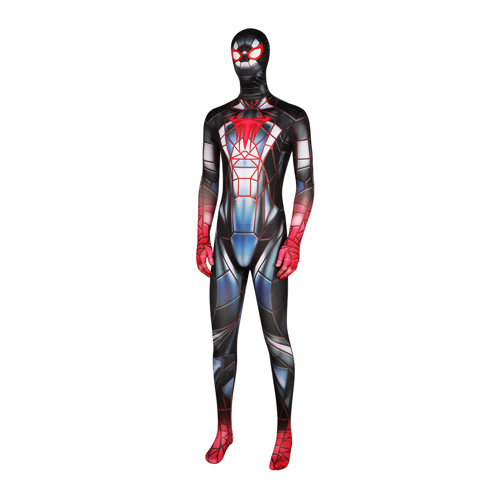 Spider-Man Bodysuit Cosplay Costume Parallel Universe Iron Spider Jumpsuit for Halloween - Halloweez