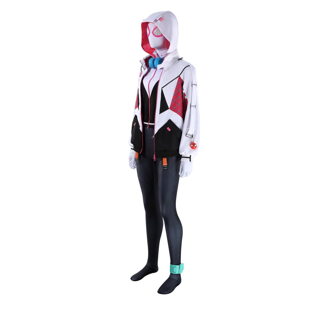Spider-Man: Across the Spider-Verse Gwen Stacy Ghost-Spider Cosplay Costume - Halloweez