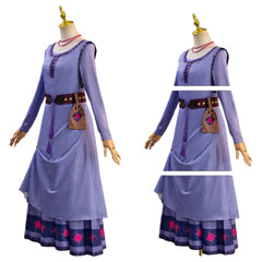 Asha Cosplay Costume from Wish Movie, Princess Dress for Adults and Kids, Cosplay Outfit for Stage Performance and Halloween