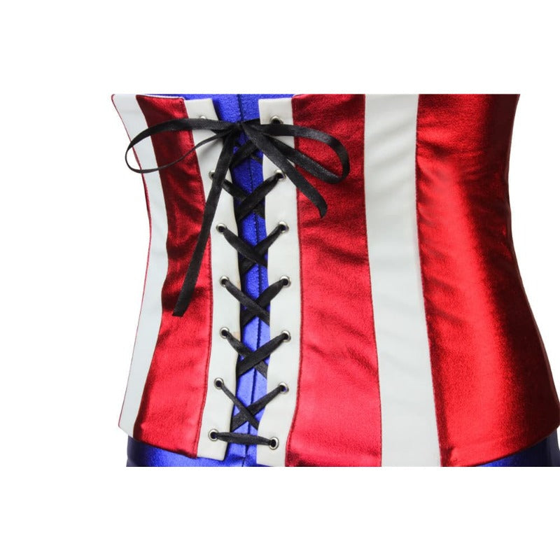 Halloweez Captain America Bare Shoulders Girls Cosplay Costume for Special Occasions