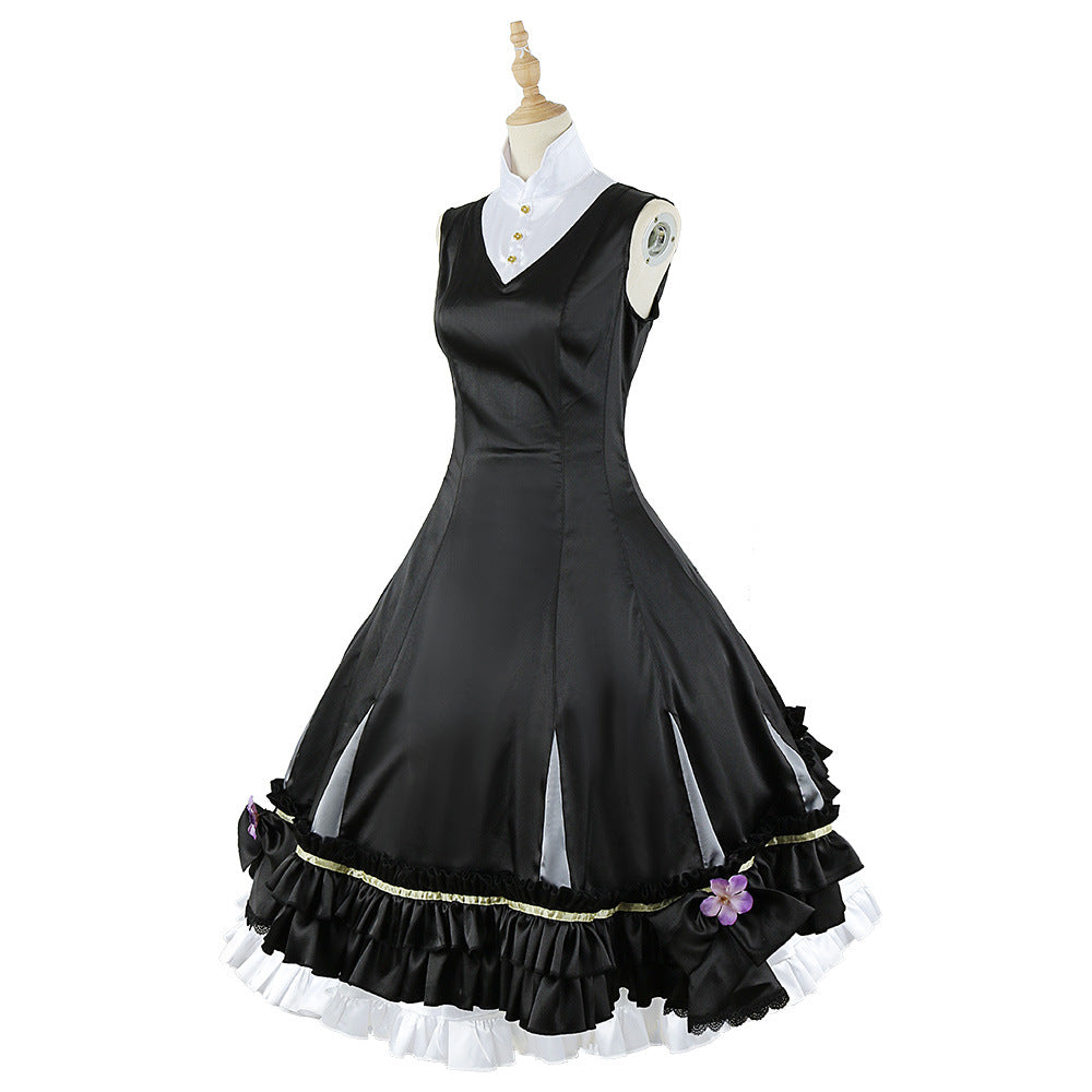 Blue Archive Ako Anime Cosplay Schoolgirl Black High Waist Slimming Youthful Dress - Halloweez