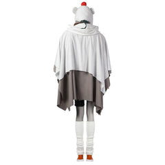 Halloweez Yuffie Kisaragi Cosplay Costume Set with Cape and Hat for FF Enthusiasts