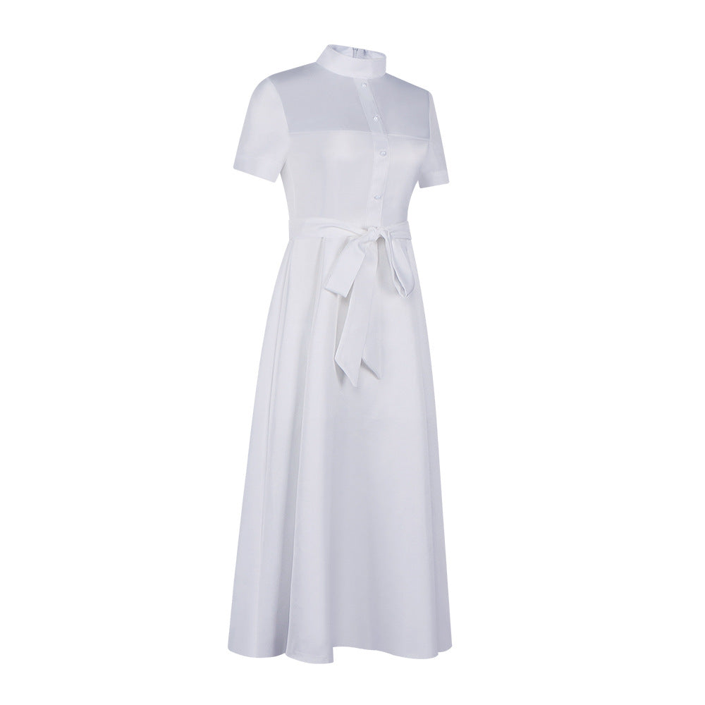 Shiori Oumi Cosplay Costume - The Girl I Want to Eat is Not Human Anime White Long Dress Stage Performance Outfit - Halloweez