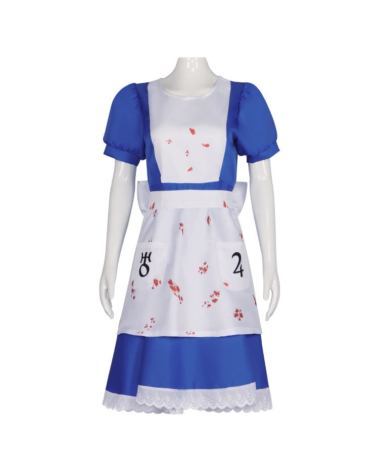 Alice Madness Returns Cosplay Maid Dress Halloween Costume Role Play Stage Performance Clothing - Halloweez