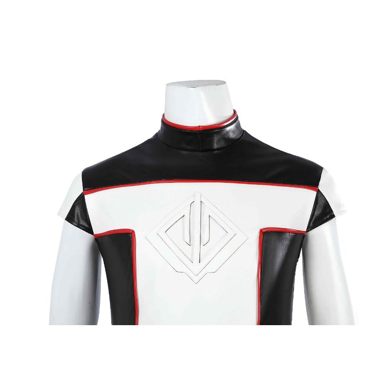 Traje de cosplay de Michael Holt Mister Terrific para Halloween: disfraz de Halloween de cuero blanco de primera calidad