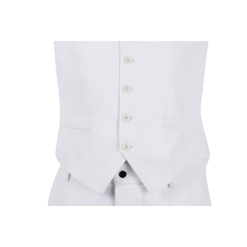 Halloweez Joker 2 Arthur Fleck White Cosplay Costume Full Set - Suit, Shirt, Vest, Pants, Tie
