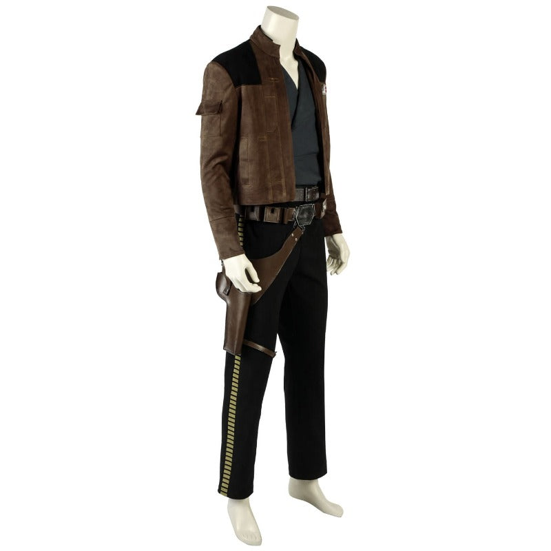 Halloweez Han Solo Cosplay Set - Jacket, Pants, Belt for Star Wars Fans - Halloweez