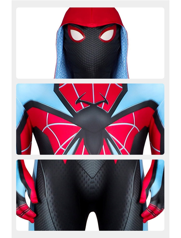Halloween Cosplay Costume Children's Jumpsuit Hooded Suit Miles Adult Male Gwen Spider-Man Bodysuit - Halloweez