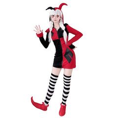 Halloween Harley Quinn Costume Adult Cosplay Dress for Suicide Squad Fans - Halloweez