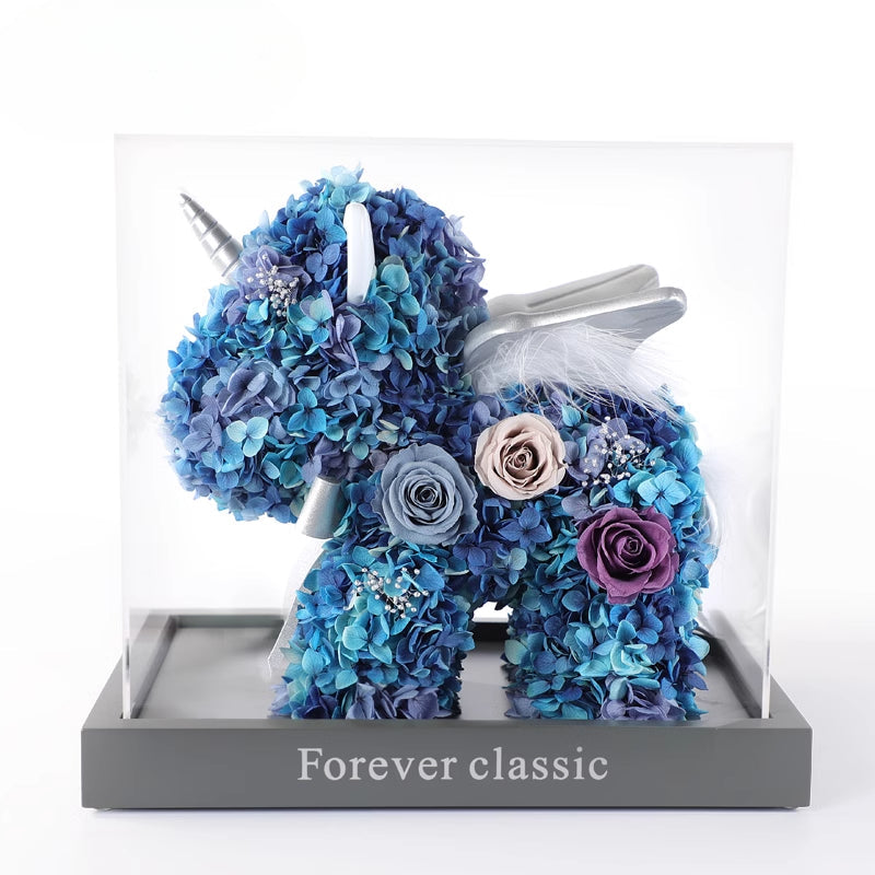 Halloweez Unicorn Gift Box - Exquisite Rose Bouquet for Wedding Anniversary, Engagement & Birthday