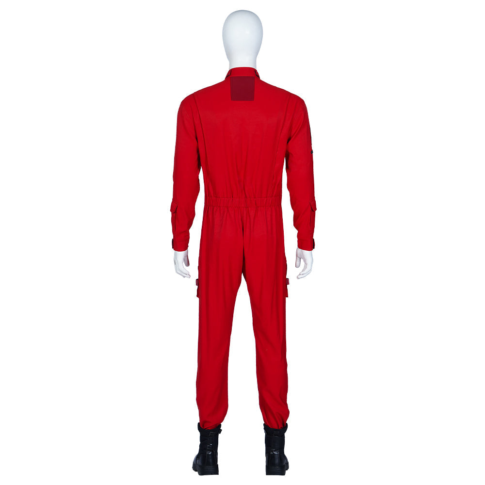 Halloweez Guardians of the Galaxy 3 Peter Quill Red Jumpsuit - Official Star-Lord Cosplay Outfit - Halloweez