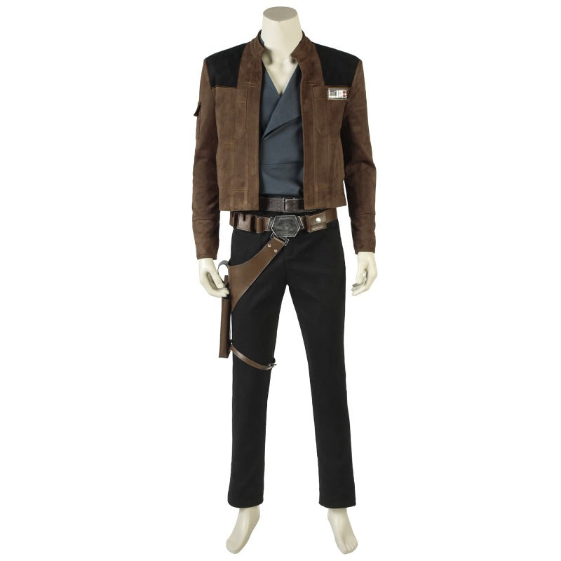 Halloweez Han Solo Cosplay Set - Jacket, Pants, Belt for Star Wars Fans - Halloweez