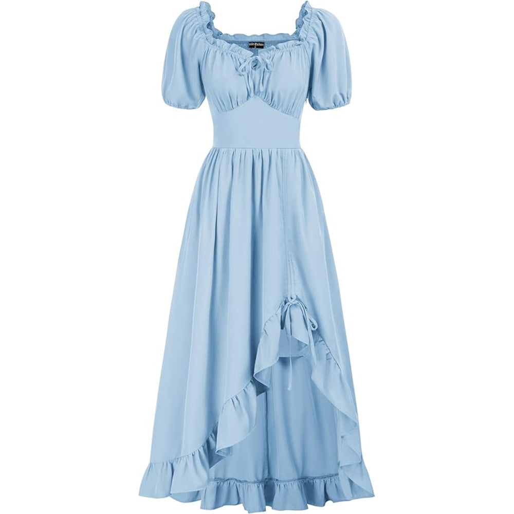 Medieval New Retro Irregular Dress Renaissance Stage Costume Women's Dress
