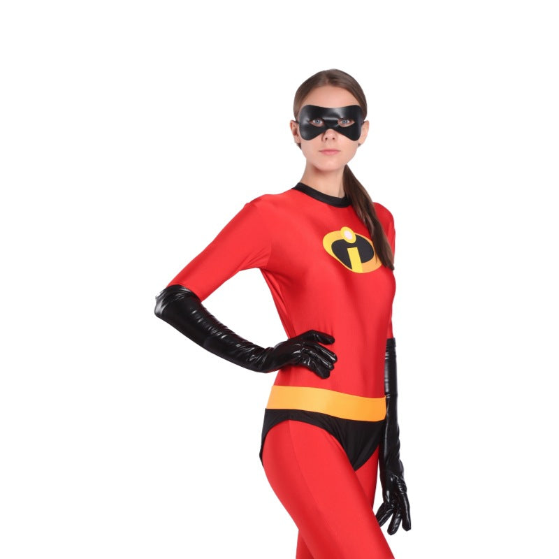 The Incredibles Elastigirl Cosplay Costume Family Halloween Outfit Stretchy Superhero Suit - Halloweez