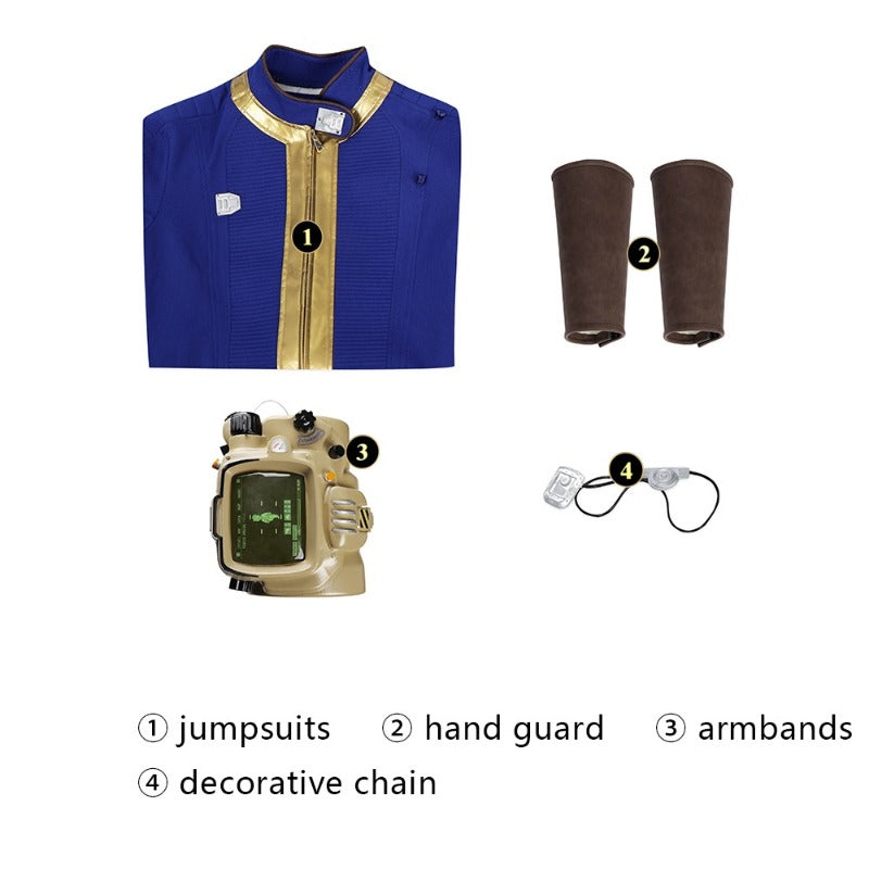 Halloweez Vault 75 Cosplay Jumpsuit with Armor for Halloween - Halloweez