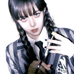 Halloween Wednesday Addams Cosplay Costume - Women's Adult Clothing - Halloweez