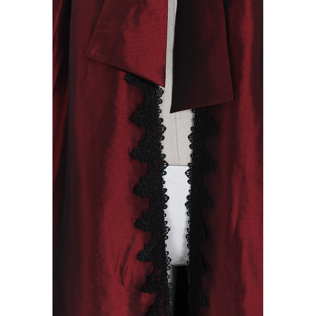 Elegant Victorian Red Cloak by Halloweez - Perfect for Halloween Cosplay