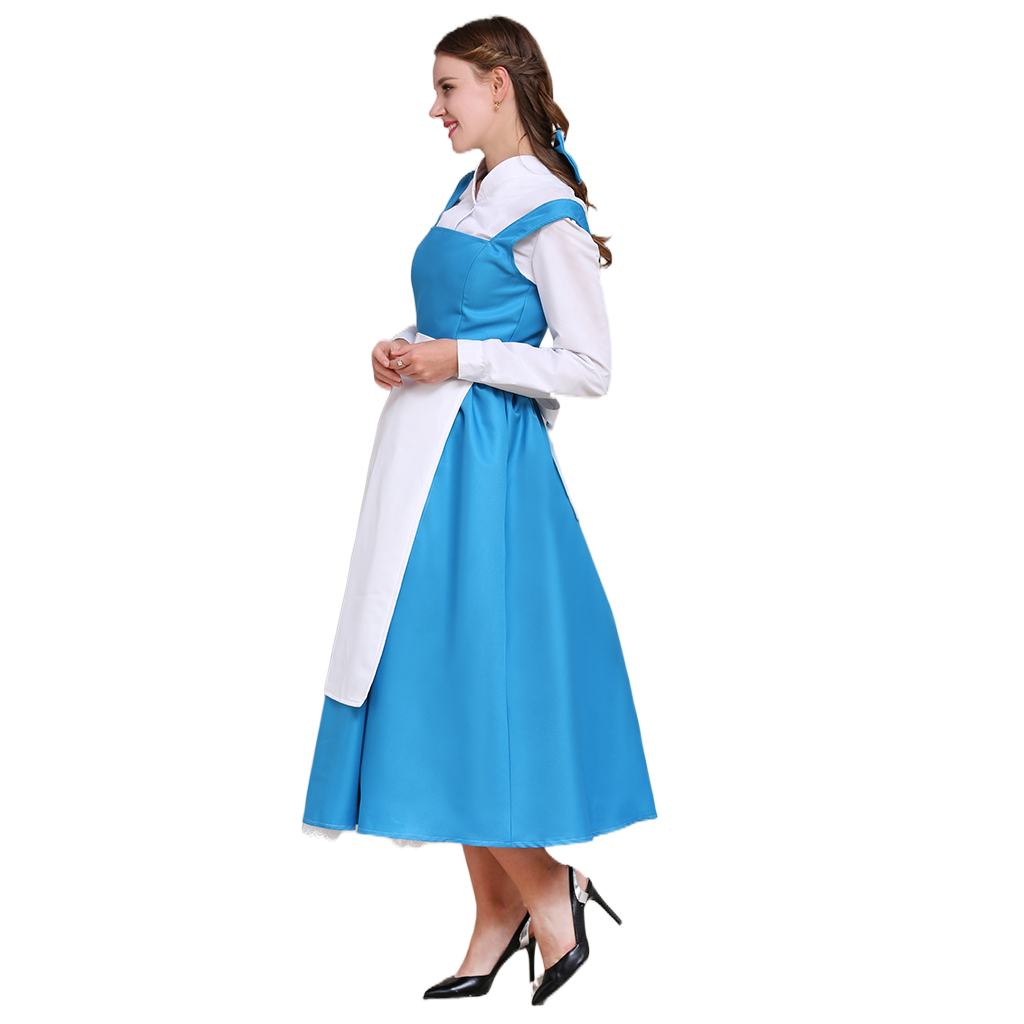 Costume de cosplay Belle pour Halloween | Robe de princesse Disney enchanteresse pour Halloween et cosplay