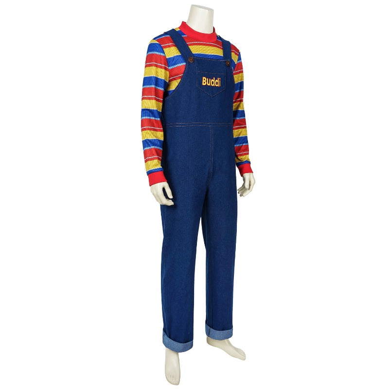Halloweez Chucky Suit Cosplay Costume - Scary Halloween Icon Outfit for Events