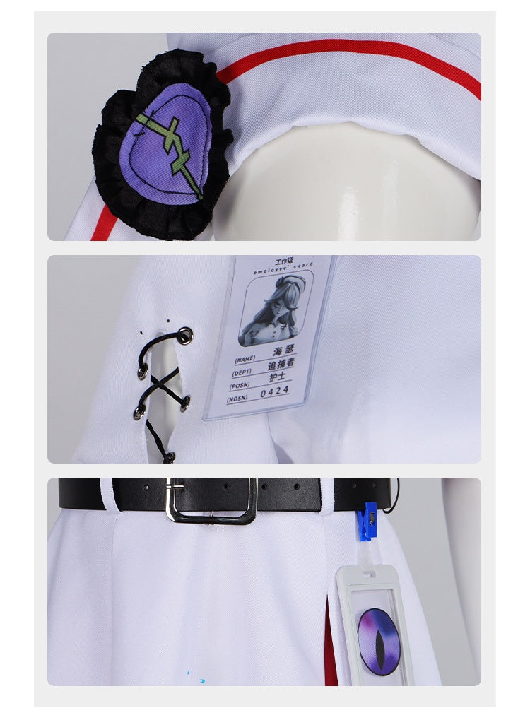 Eggy Party Chaser Nurse Heather Cosplay Costume for Adults & Kids Halloween Game Party - Halloweez