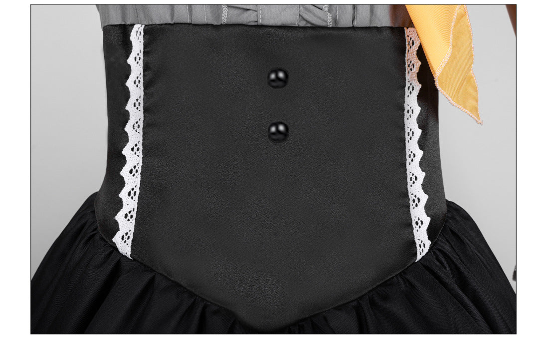 Blue Archive Iroha Mari Cosplay Costume Anime Maid Dress for Female - Halloweez