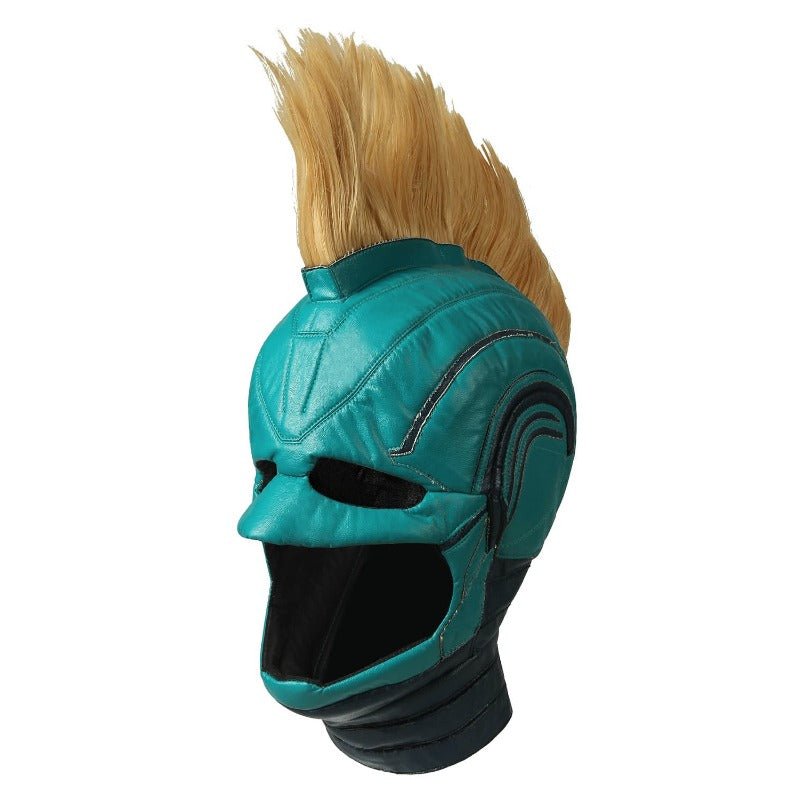 Captain Marvel Starforce Turquoise PU Leather Cosplay Costume | Coscomos - Coscosmos