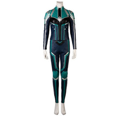 Captain Marvel Starforce Turquoise PU Leather Cosplay Costume | Coscomos - Coscosmos