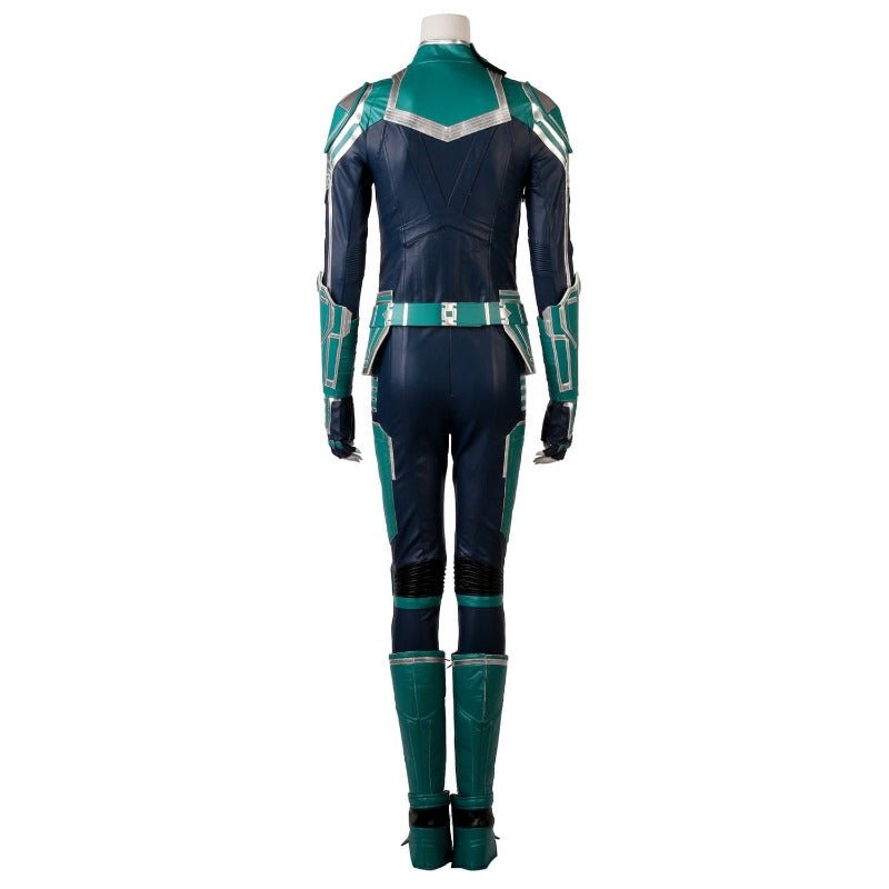 Captain Marvel Starforce Turquoise PU Leather Cosplay Costume | Coscomos - Coscosmos