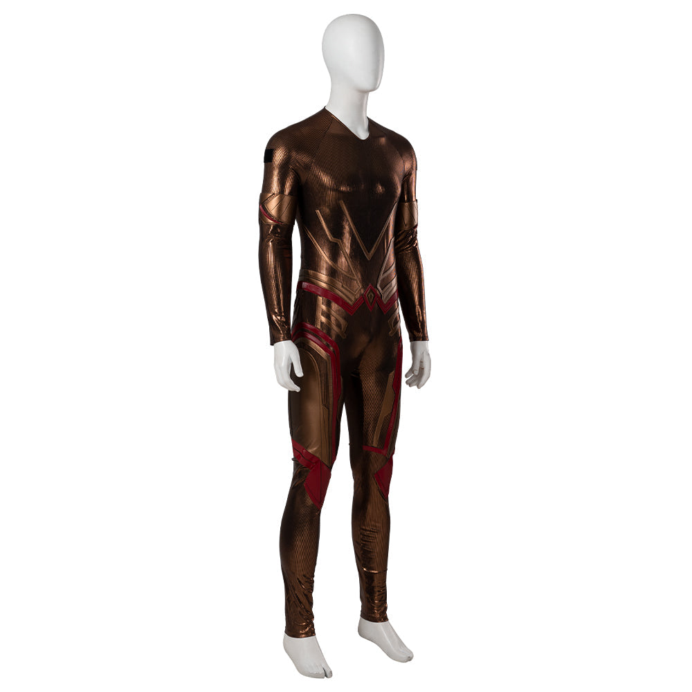 Halloweez Adam Warlock Cosplay Outfit - Detailed Jumpsuit with Red Everak Armor for Men