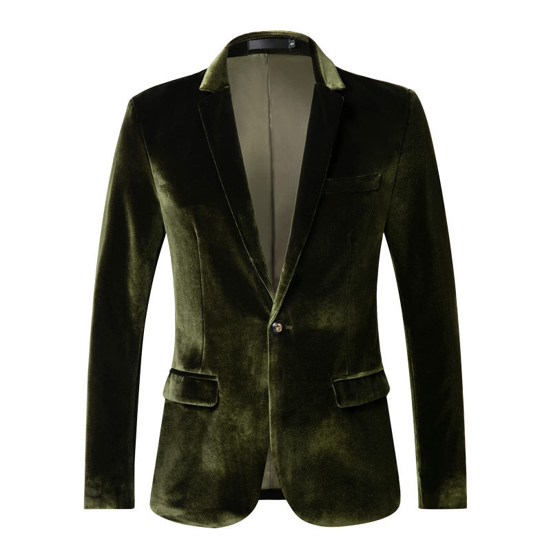 Men's Velvet Slim Fit Blazer Jacket - Formal Suit for Cosplay & Casual Wear - Youth Fashion Outerwear - Halloweez
