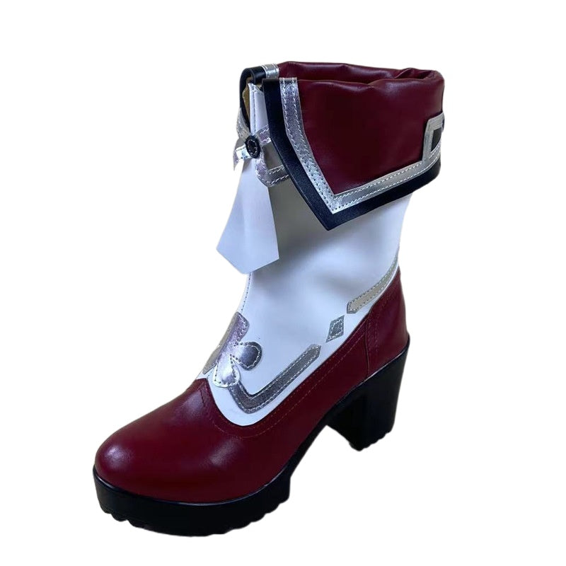 1857 Genshin Impact Hu Tao Cosplay Shoes for Anime Expo Performance - Halloweez